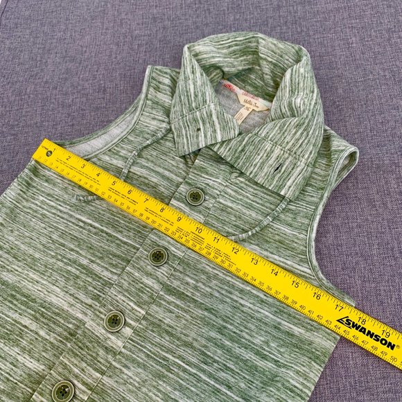 Matilda‎ Jane Women's Green Vest Jacket XS 50% Cotton 50% Polyester Button Down - Picture 8 of 11